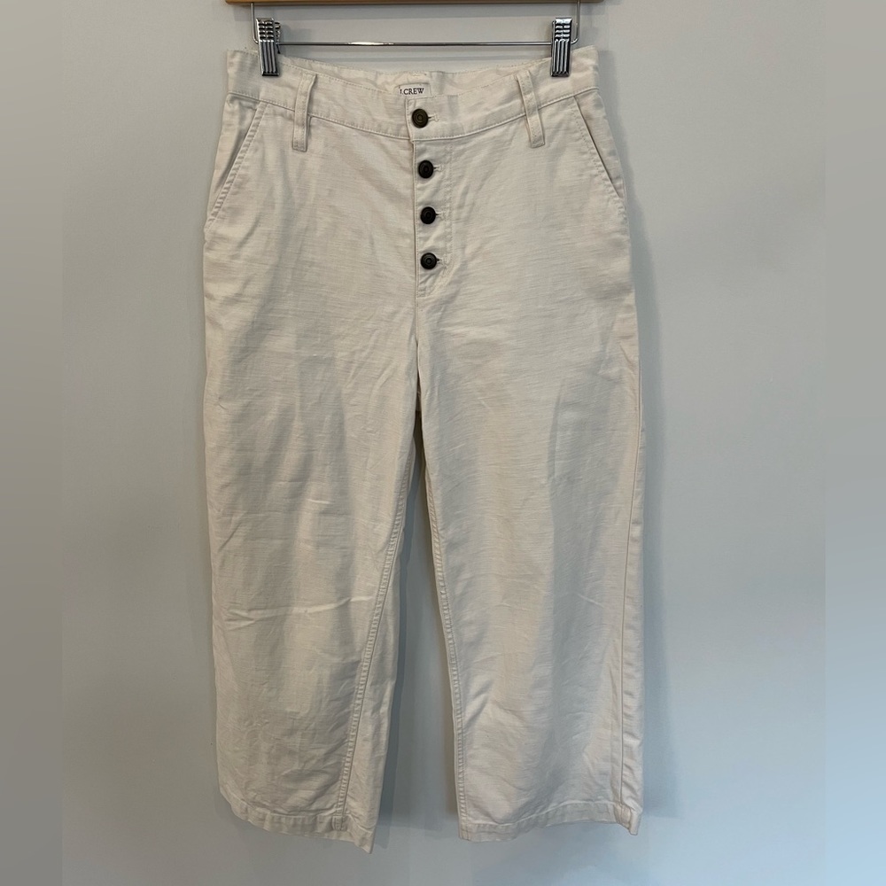 J Crew Cropped Cream Women’s Pants Size 26